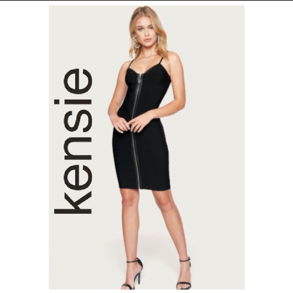 Kenzie Black Scuba Dress